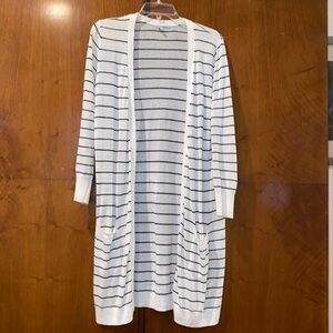 Halogen black strip long sweater